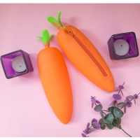 Пенал для школы силиконовый "Морковка"