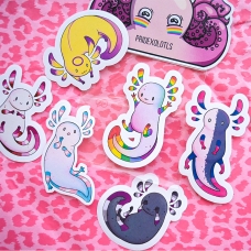 Наліпки "Axolotls Pride", Octeeo Наліпки "Axolotls Pride", Octeeo