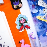 Наклейка Girl with Tattoo, Wrzes Наклейка Girl with Tattoo, Wrzes