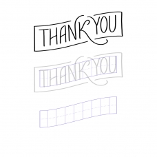 Шаблон для леттерінгу - 10 варіантів написати Thank you Шаблон для леттерінгу - 10 варіантів написати Thank you