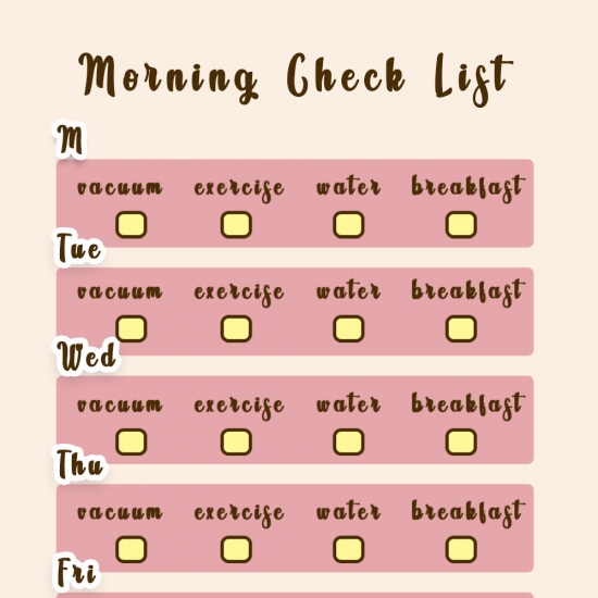 Шаблон "Morning Check List"