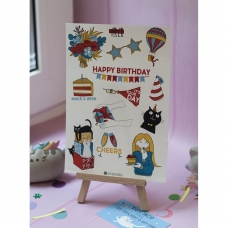Лист наклеек для ежедневника "Happy Birthday", StickerPicker Лист наклеек для ежедневника "Happy Birthday", StickerPicker