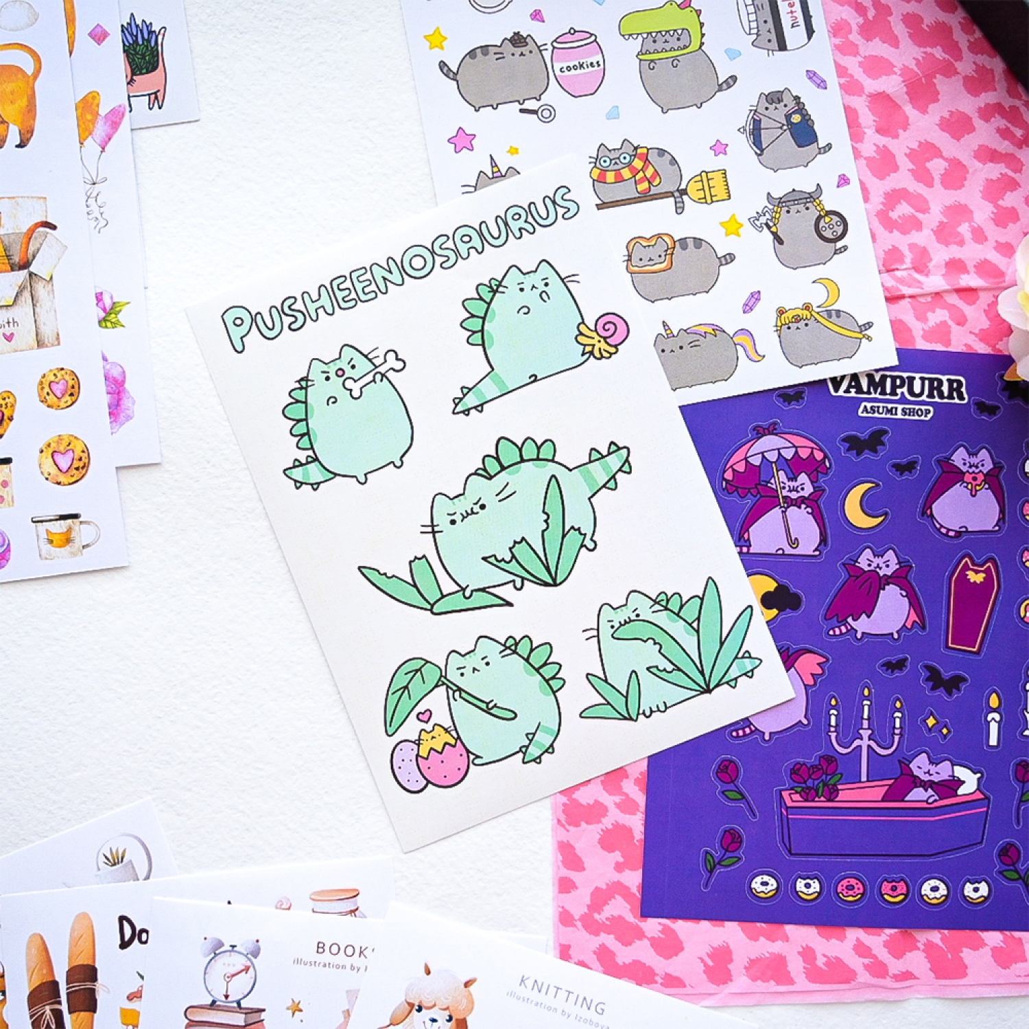 Наліпки для Pusheenosaurus